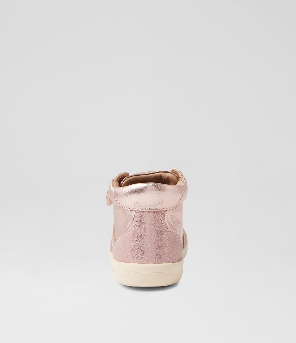 Bobux Kp Champ High Junior Rose Gold Leather Ankle Boots