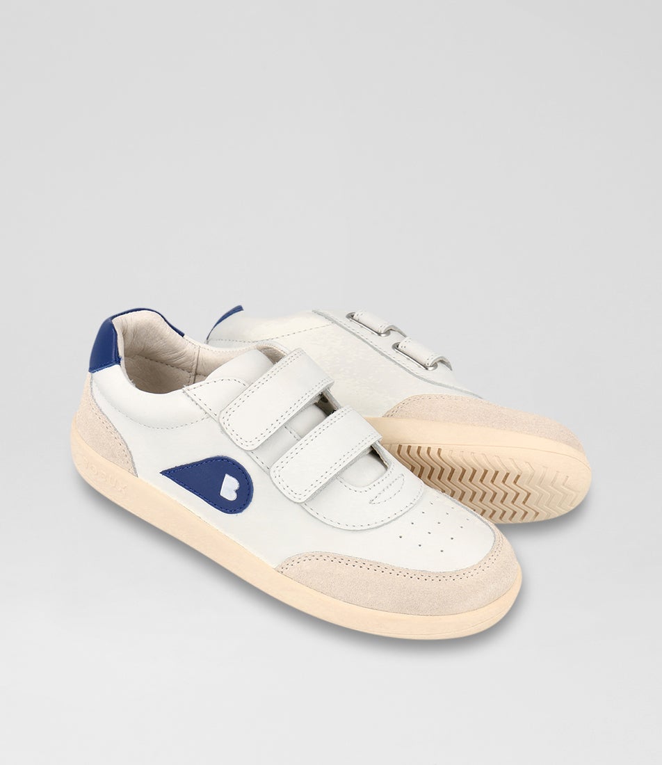 Bobux Kp Champ Junior Chalk-Gentian Blue Leather Flat Shoes