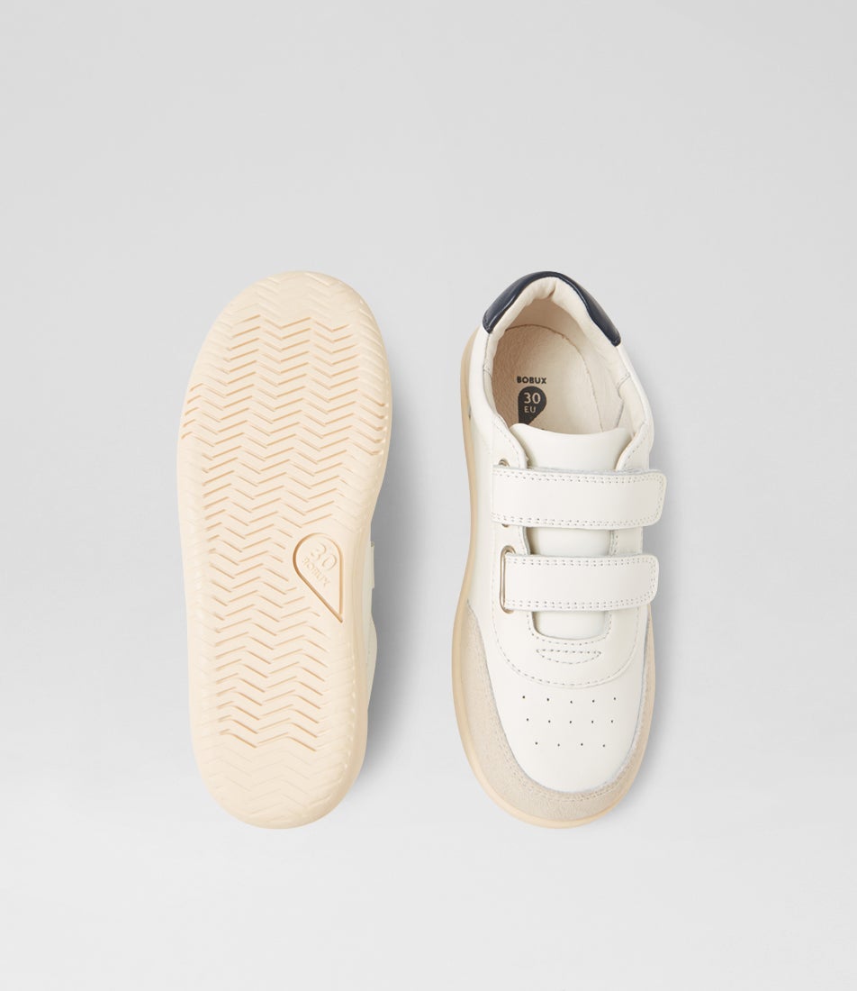 Bobux Kp Champ Junior Chalk-Gentian Blue Leather Flat Shoes