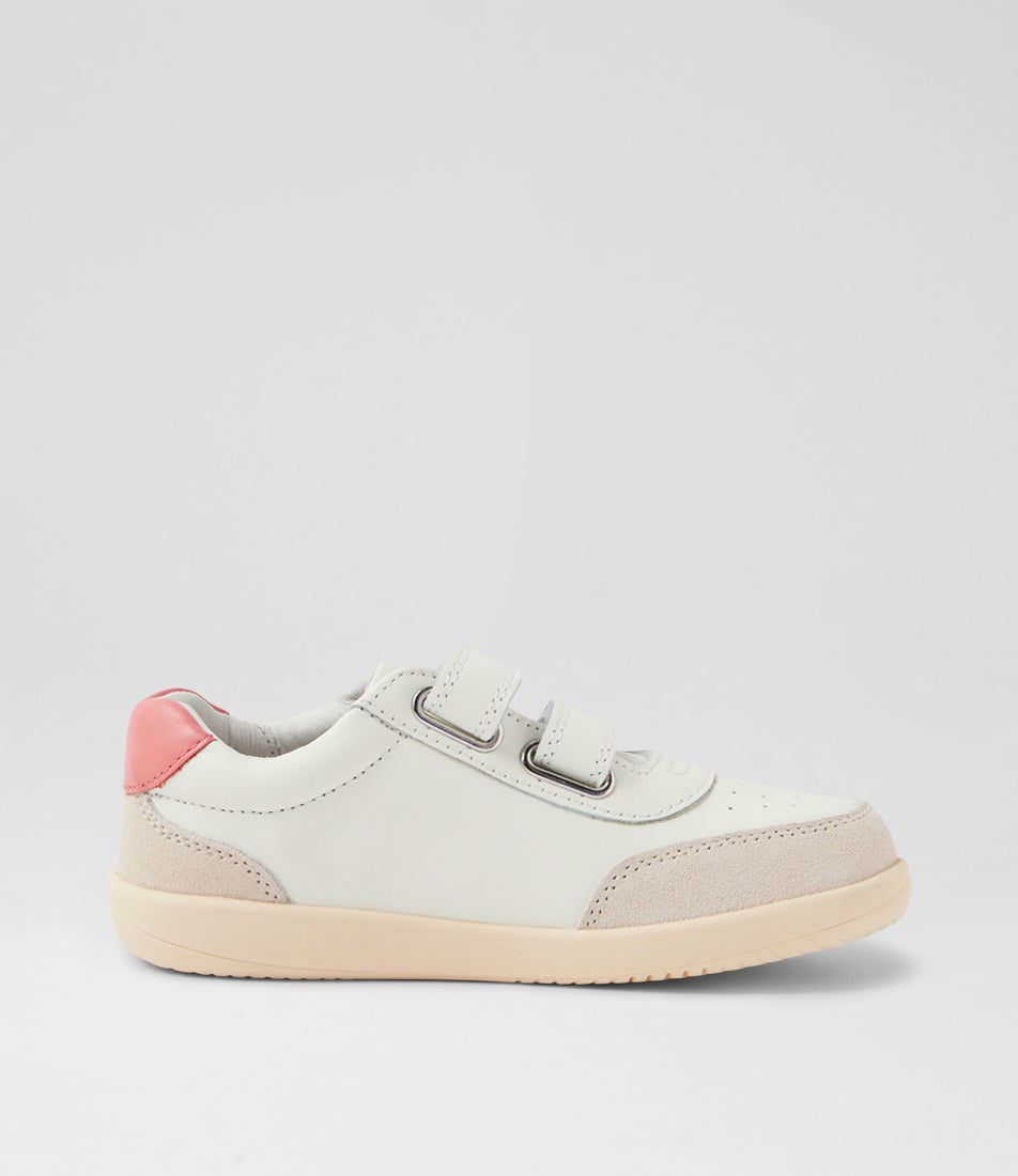Bobux Kp Champ Junior Chalk Ocean Coral Leather Sneakers