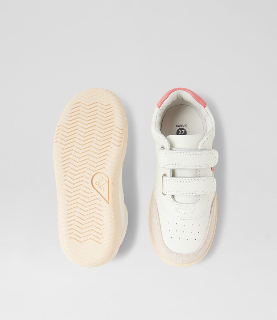 Bobux Kp Champ Junior Chalk Ocean Coral Leather Sneakers