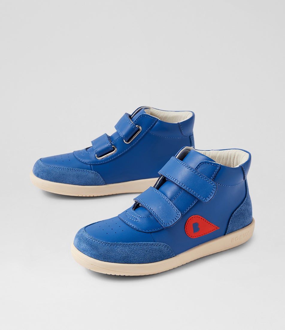 bobux Kp Champ Junior High Olympian Blue Leather Ankle Boots