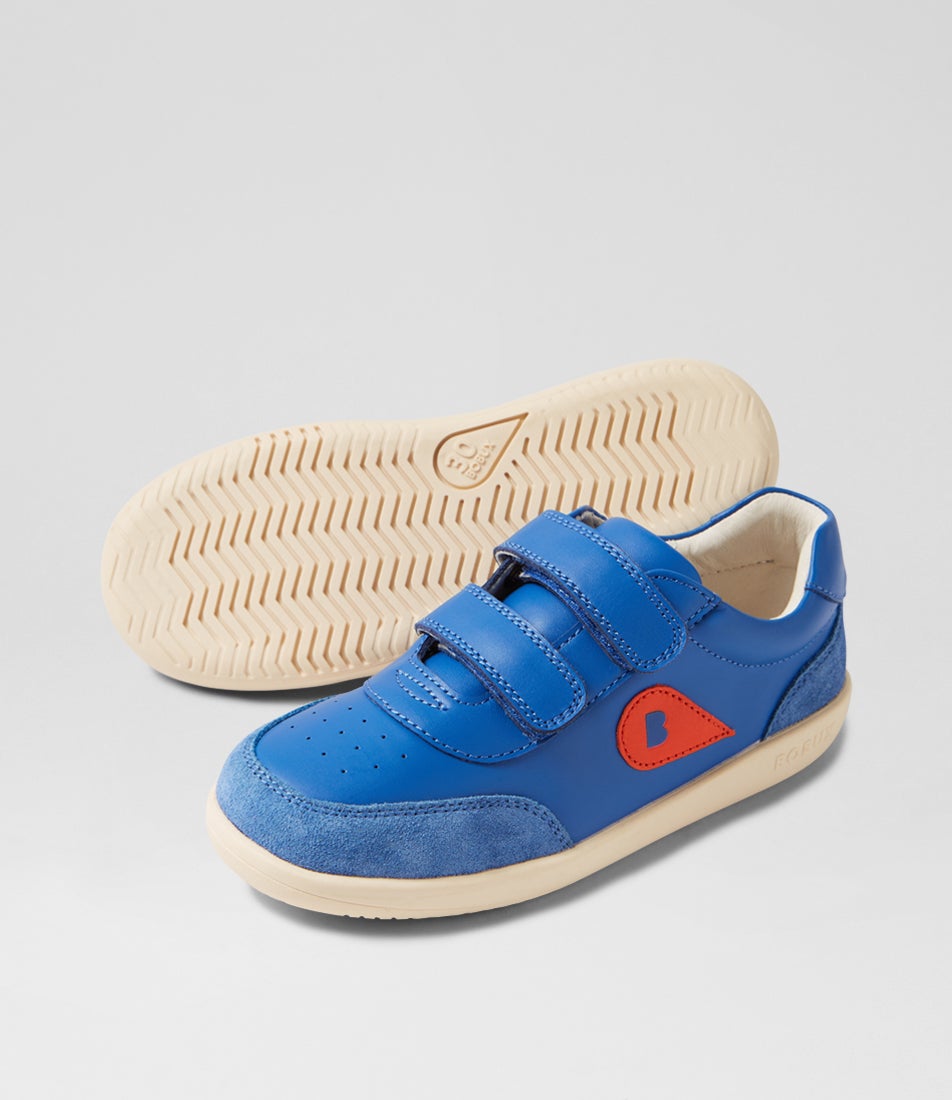 bobux Kp Champ Junior Olympian Blue Leather Flat Shoes