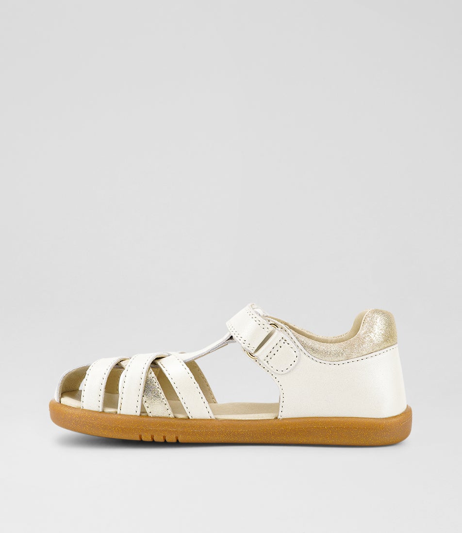 Bobux Kp Cross Jump Junior Moon Pearl Leather Sandals