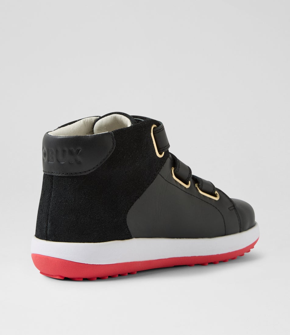 Bobux Kp Gamepoint Junior Black Leather Ankle Boots