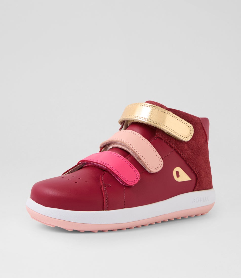 Bobux Kp Gamepoint Junior Cranberry Leather Ankle Boots
