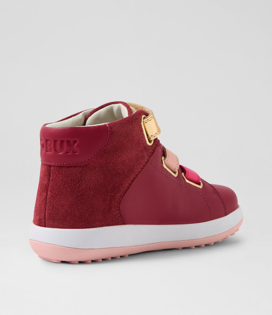 Bobux Kp Gamepoint Junior Cranberry Leather Ankle Boots
