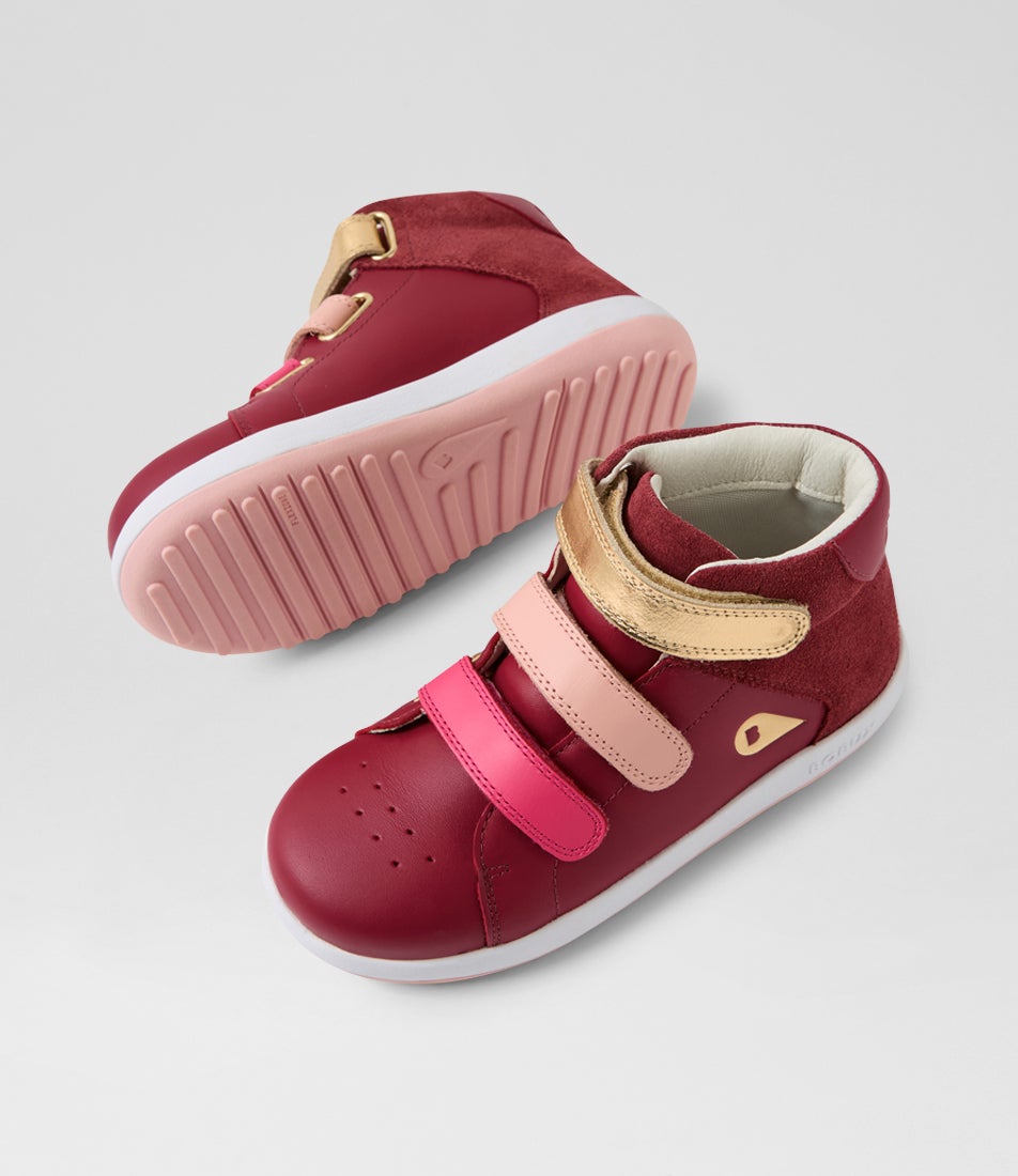 Bobux Kp Gamepoint Junior Cranberry Leather Ankle Boots