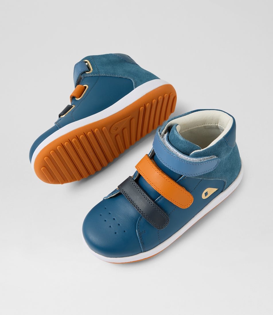 Bobux Kp Gamepoint Junior Tidal Teal Leather Ankle Boots