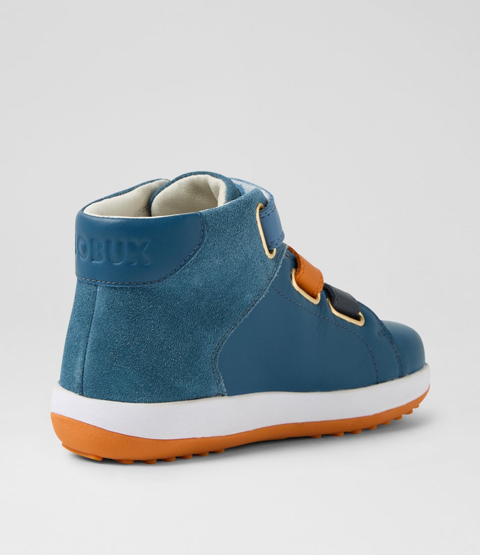 Bobux Kp Gamepoint Junior Tidal Teal Leather Ankle Boots