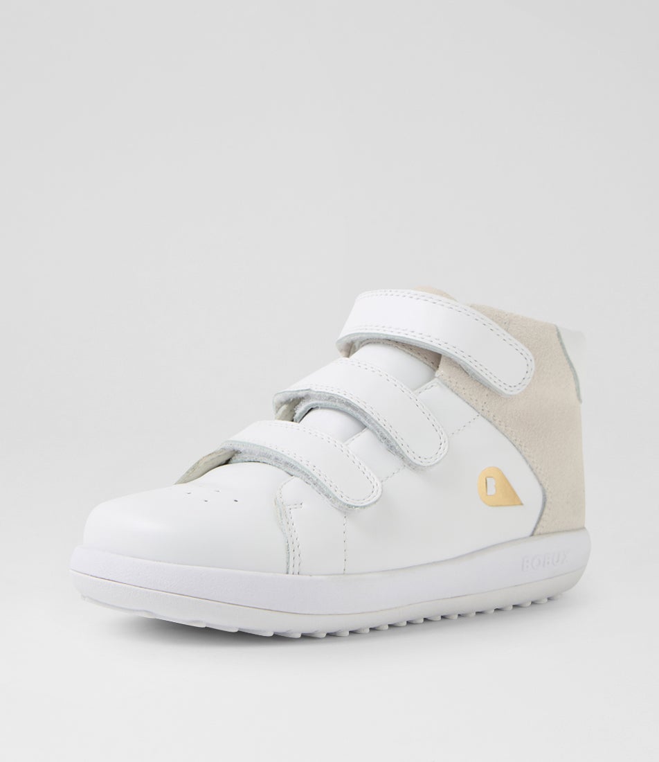 Bobux Kp Gamepoint Junior White Leather Ankle Boots
