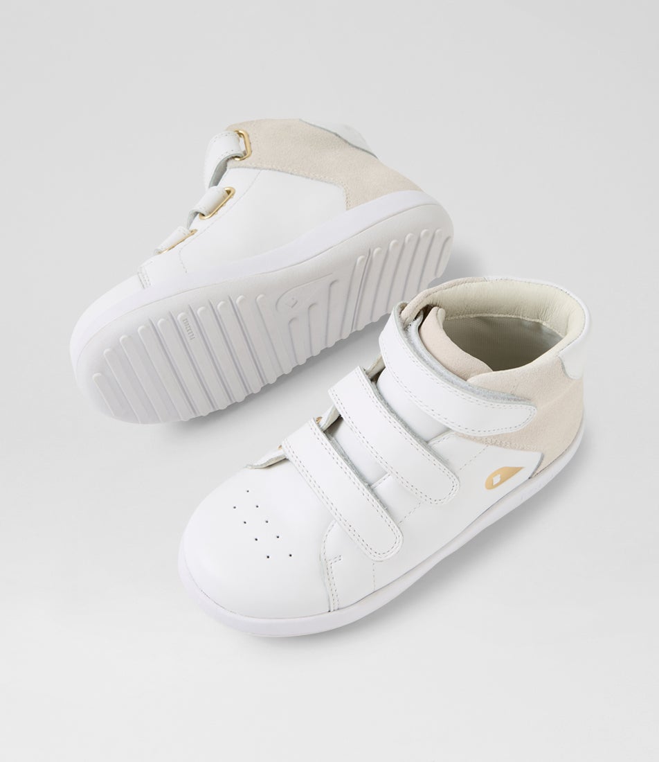 Bobux Kp Gamepoint Junior White Leather Ankle Boots