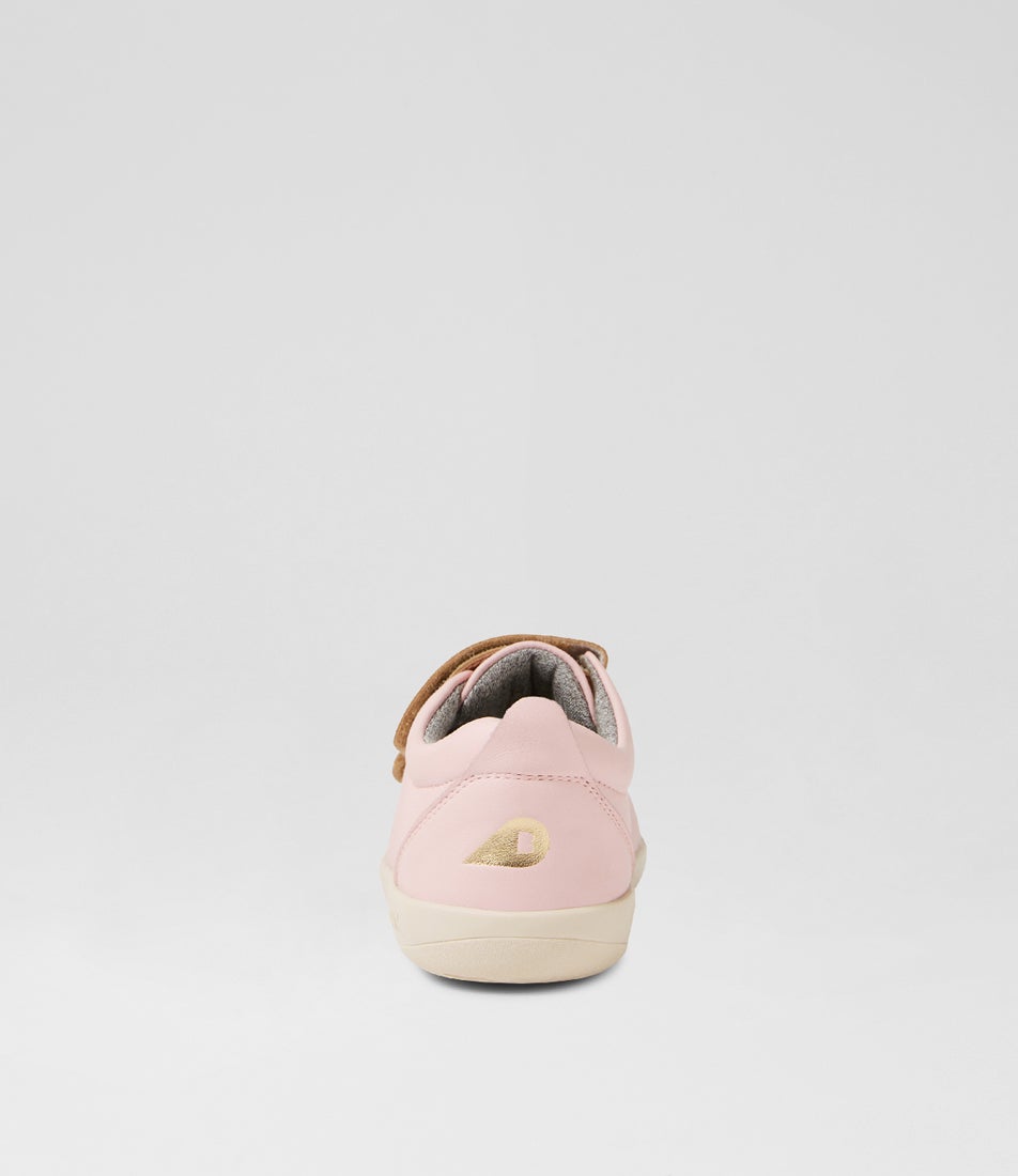 Bobux Kp Grass Court Ballet Pink Leather Flat Shoes