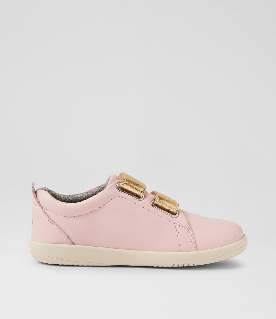 Bobux Kp Grass Court Ballet Pink Leather Flat Shoes