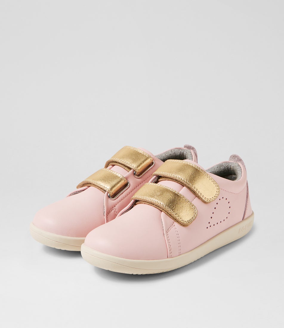 bobux Kp Grass Court Ballet Pink Leather Flat Shoes