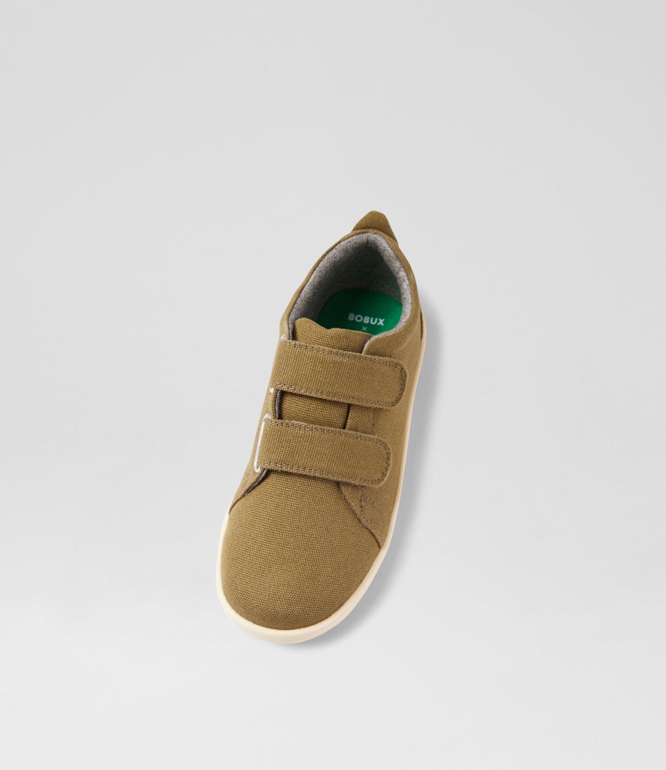 Bobux Kp Grass Court Canvas Junior Sea Kelp Canvas Sneakers