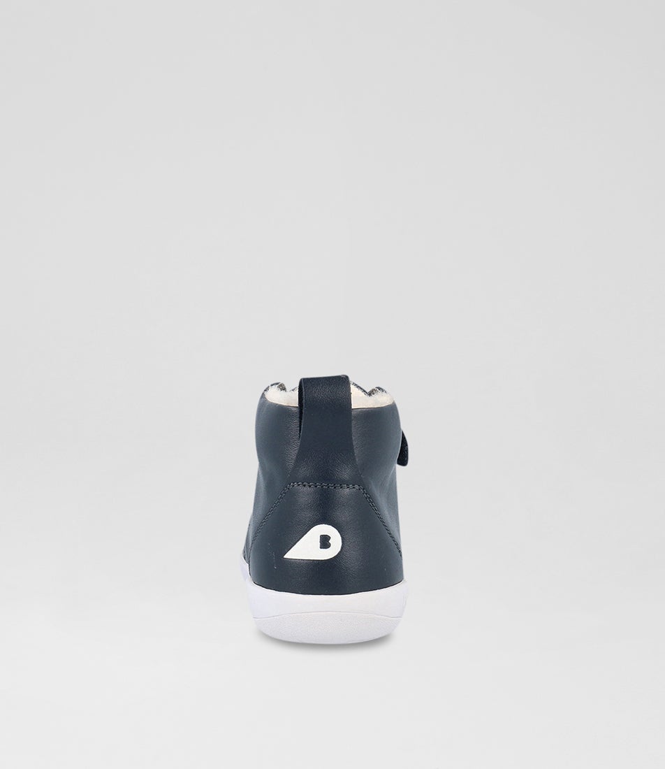 Bobux Kp Grass Court High Arctic Junior Navy Leather Ankle Boots