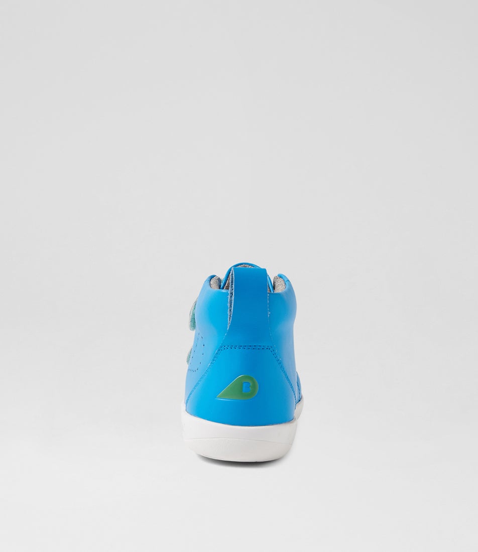 Bobux Kp Grass Court High Brilliant Blue Leather Ankle Boots
