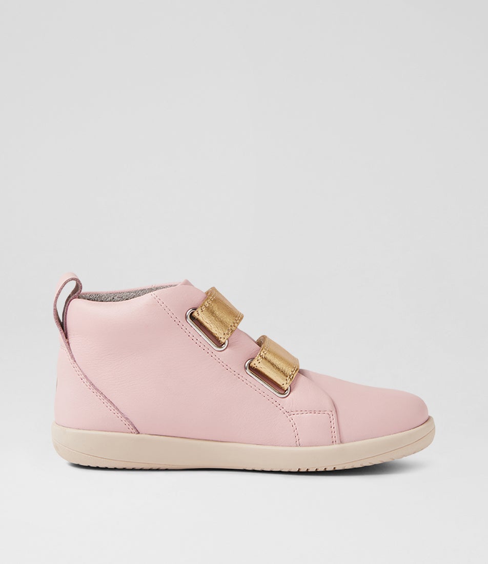 Bobux Kp Grass Court High Junior Ballet Pink Leather Ankle Boots