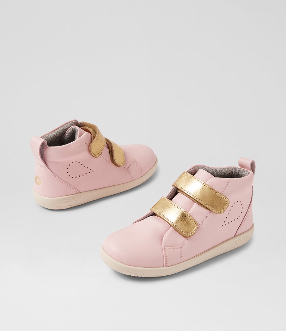 bobux Kp Grass Court High Junior Ballet Pink Leather Ankle Boots