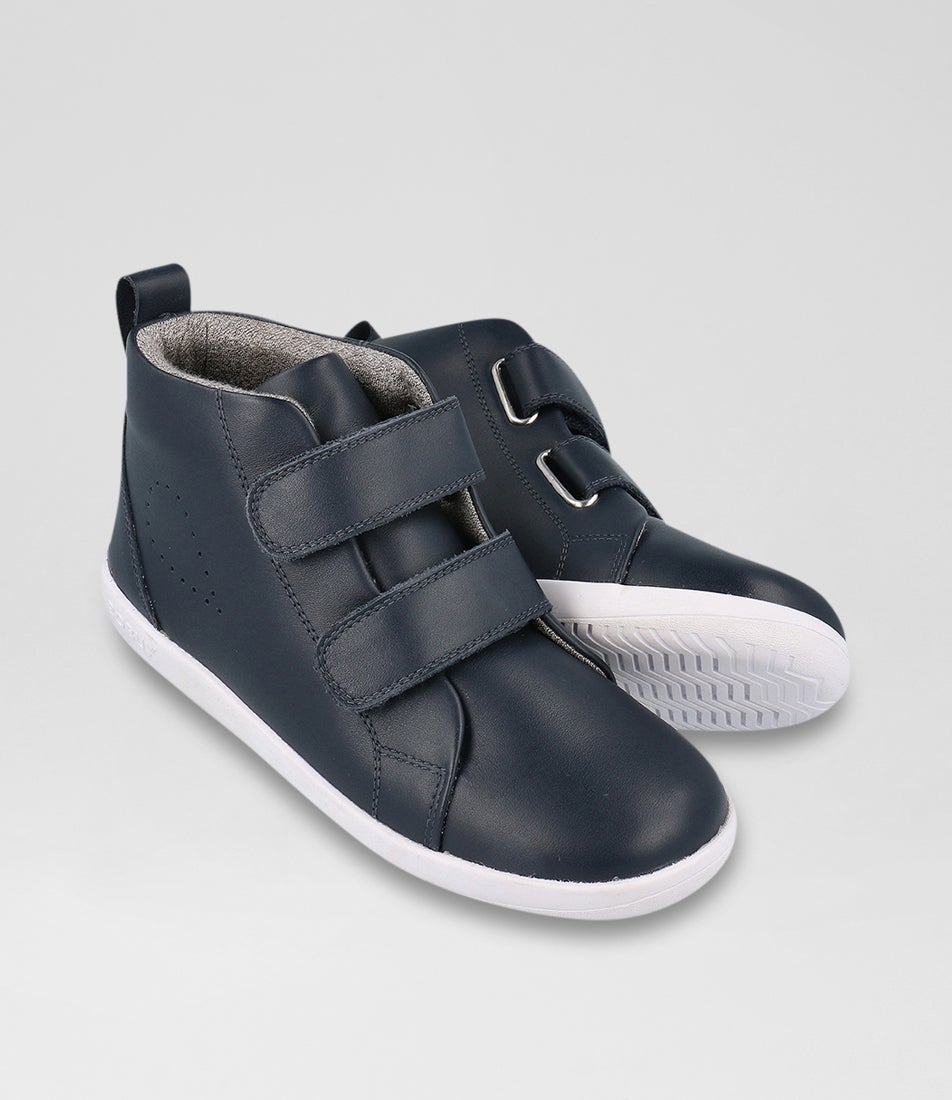 Bobux Kp Grass Court High Junior Navy Leather Ankle Boots
