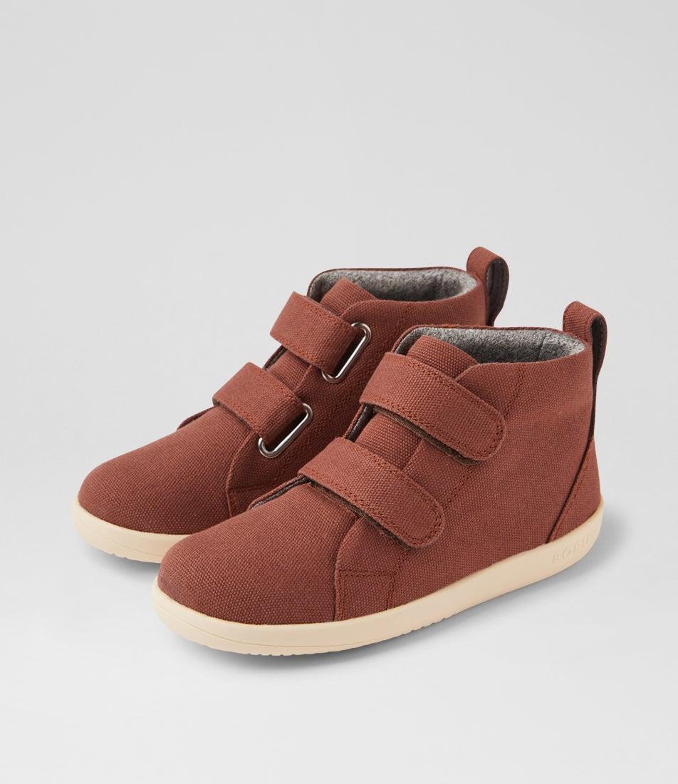 bobux Kp Grass Court High Junior Nutshell Canvas Ankle Boots