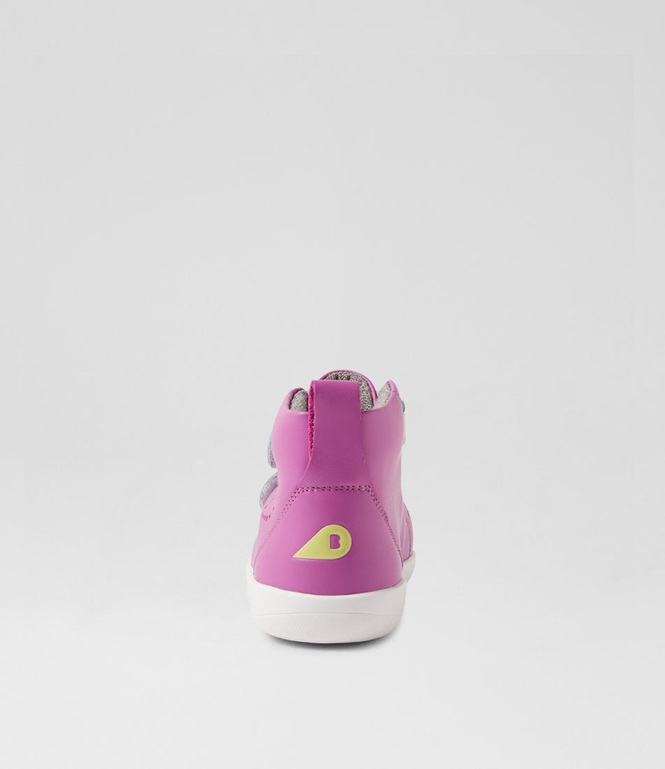 Bobux Kp Grass Court High Junior Orchid Leather Ankle Boots