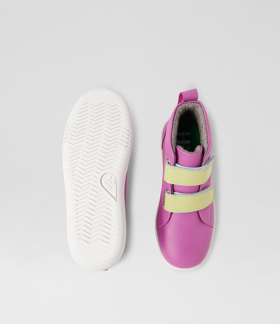 Bobux Kp Grass Court High Junior Orchid Leather Ankle Boots