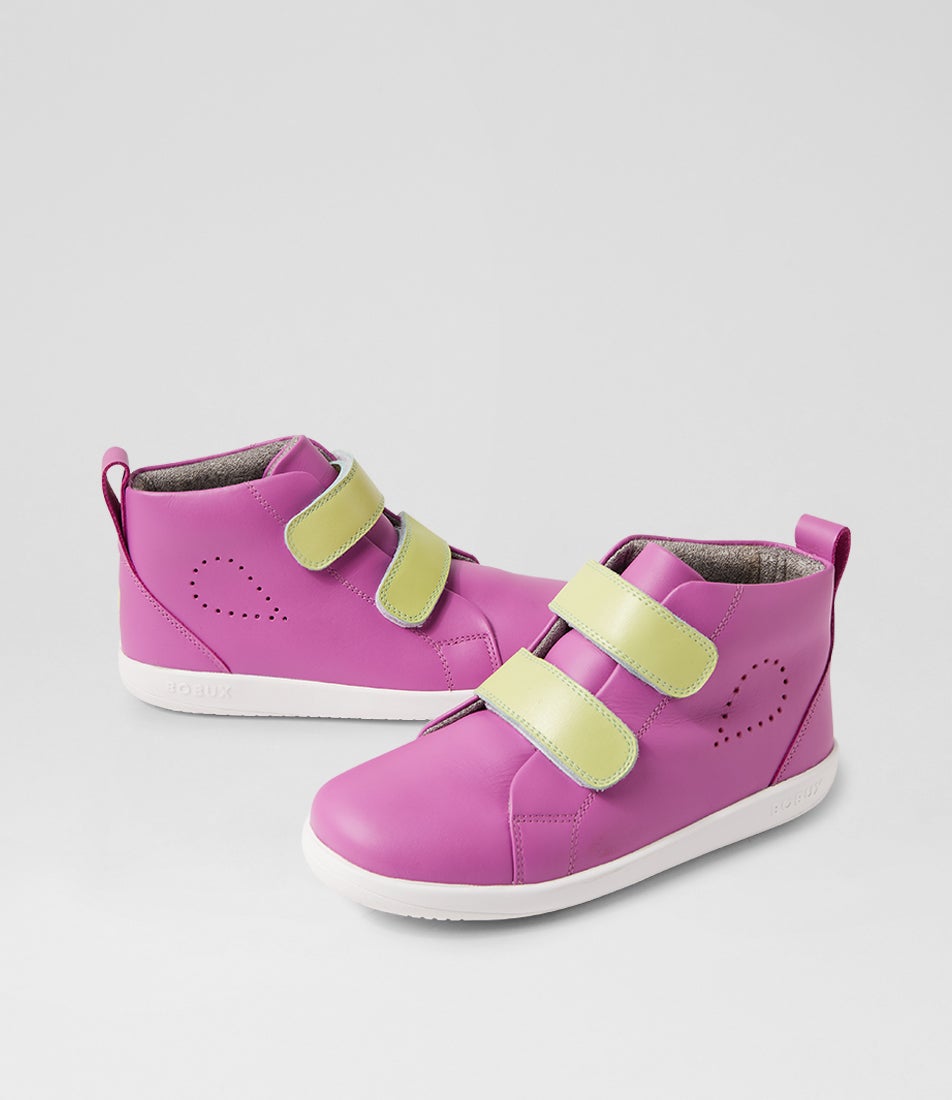 bobux Kp Grass Court High Junior Orchid Leather Ankle Boots
