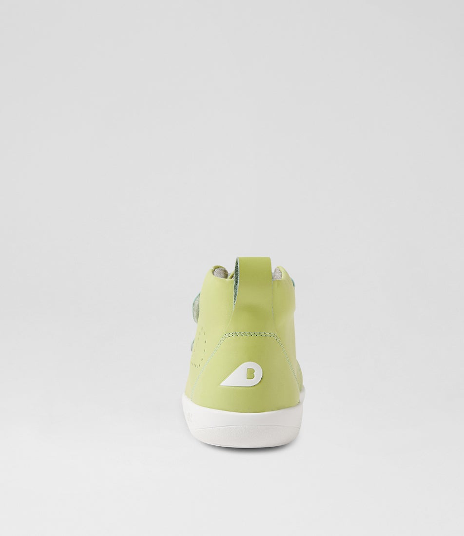 Bobux Kp Grass Court High Junior Shadow Lime Leather Ankle Boots