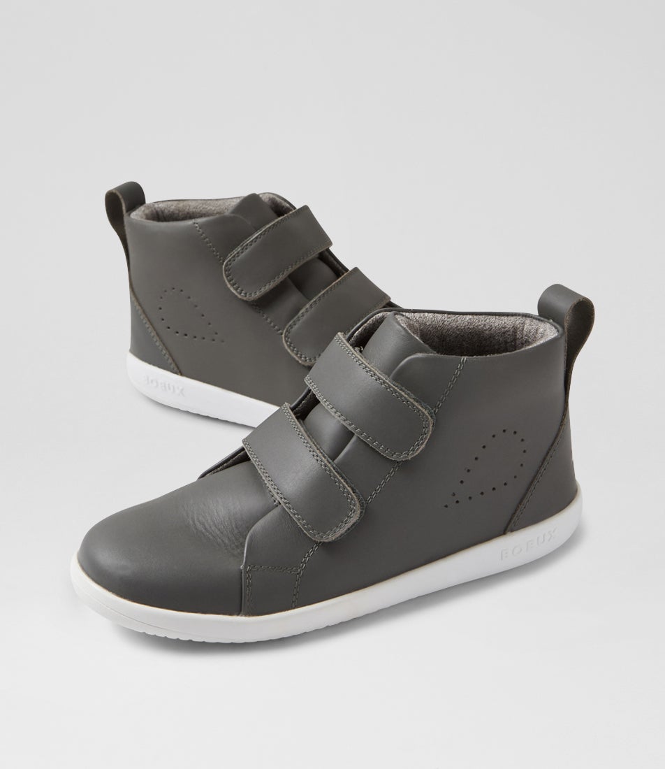 bobux Kp Grass Court High Junior Smoke Leather Ankle Boots