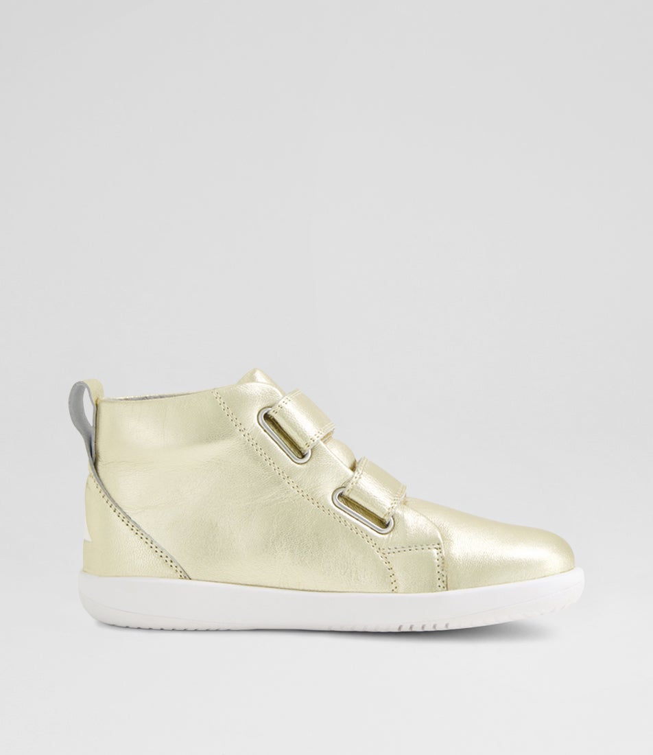 Bobux Kp Grass Court High Pale Gold Leather Ankle Boots