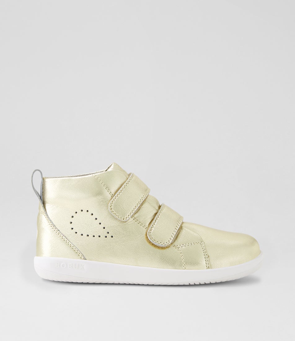 Bobux Kp Grass Court High Pale Gold Leather Ankle Boots
