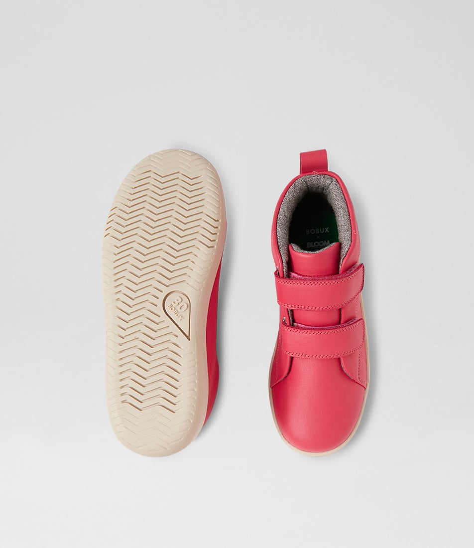 Bobux Kp Grass Court High Radiant Raspberry Leather Ankle Boots