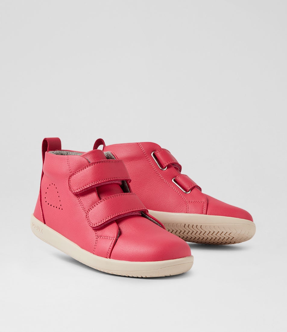 bobux Kp Grass Court High Radiant Raspberry Leather Ankle Boots