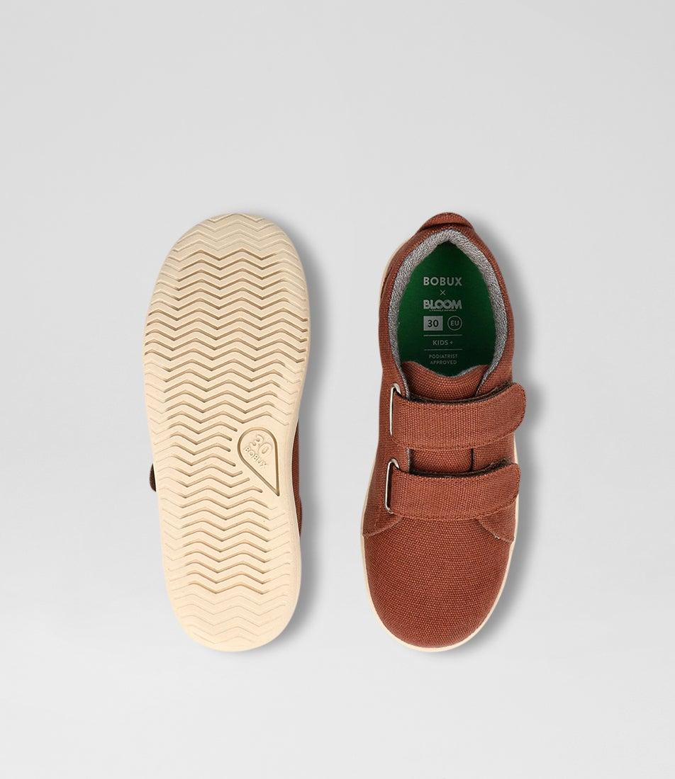 bobux Kp Grass Court Junior Nutshell Canvas Sneakers