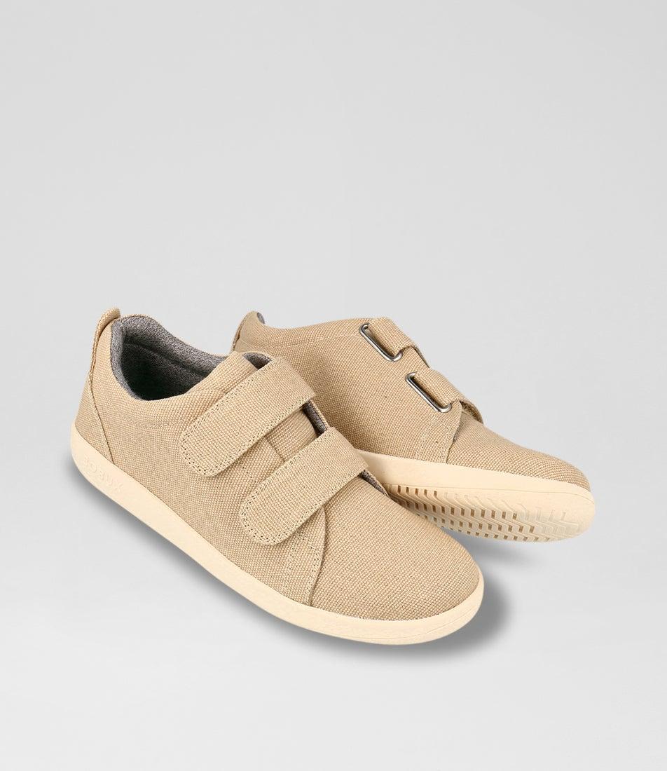 Bobux Kp Grass Court Junior Oat Milk Canvas Sneakers