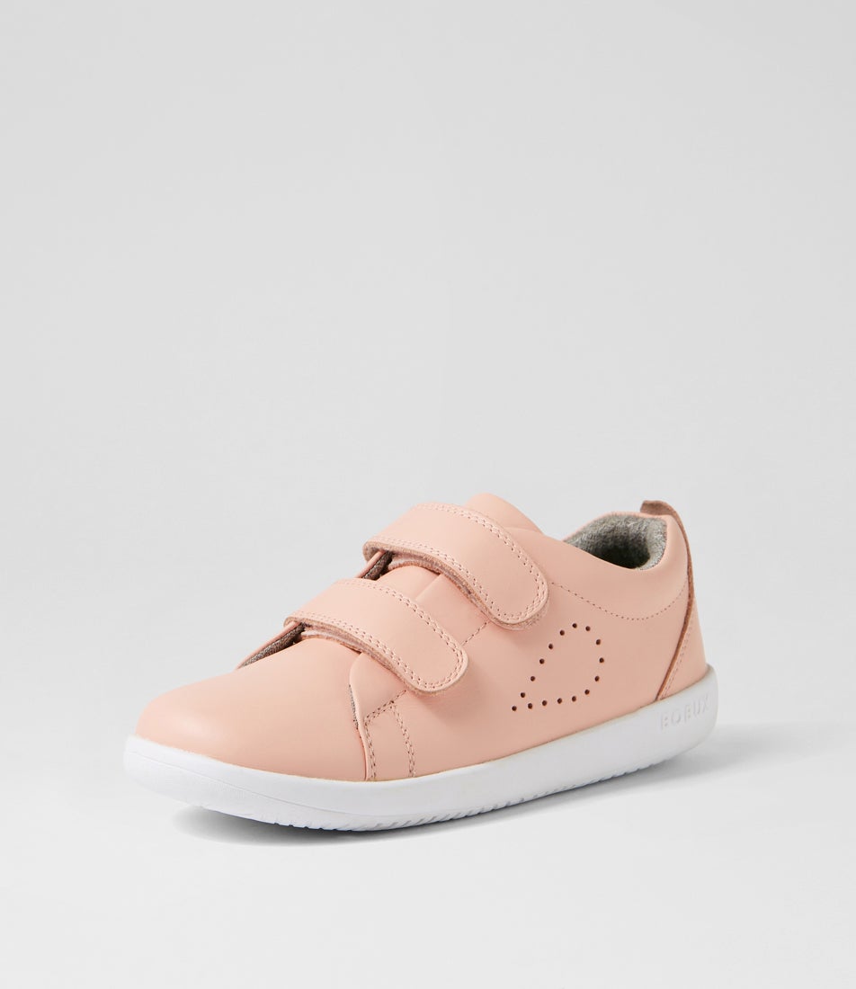 Bobux Kp Grass Court Junior Seashell Seashell Leather Sneakers