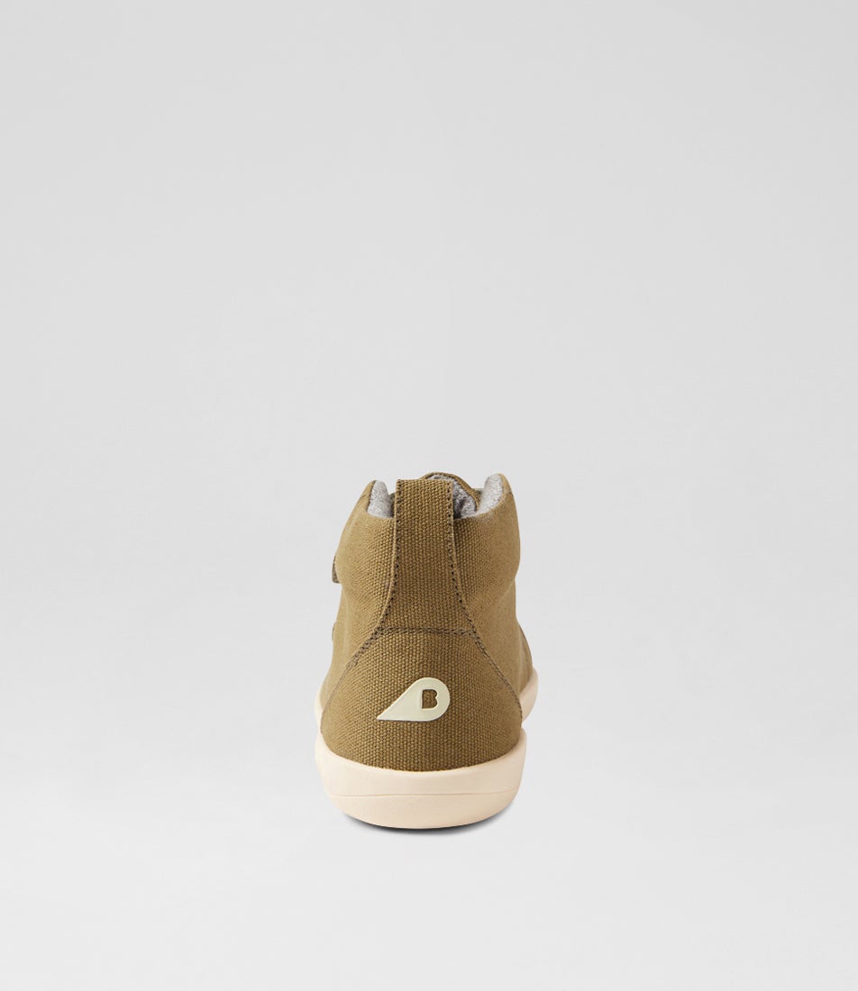 Bobux Kp Grass Junior Court High Canvas Sea Kelp Canvas Ankle Boots