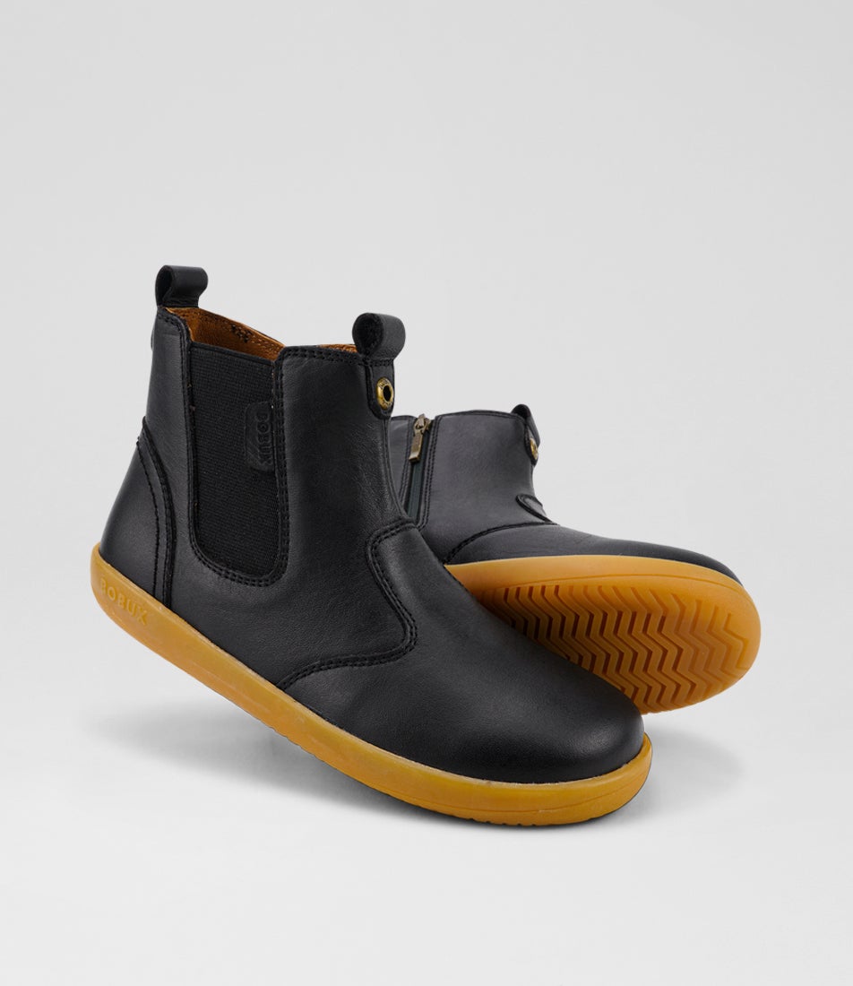 Bobux Kp Jodhpur Junior Black Leather Chelsea Boots