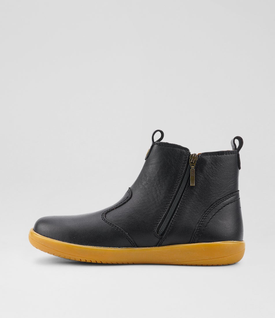bobux Kp Jodhpur Junior Black Leather Chelsea Boots