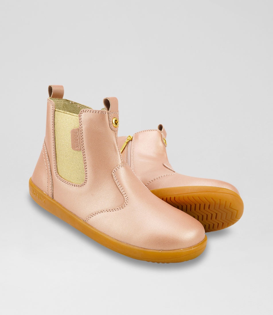 Bobux Kp Jodhpur Junior Rose Gold Leather Chelsea Boots