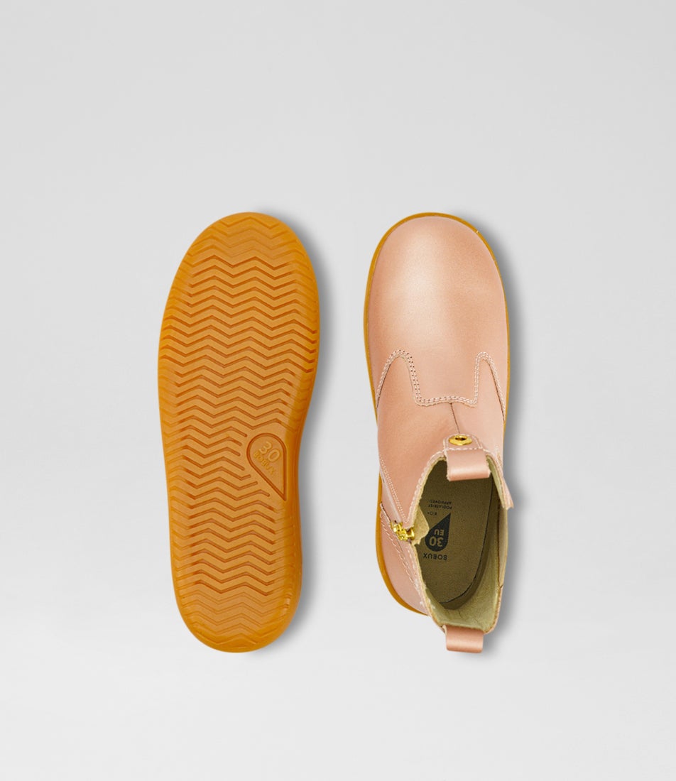 Bobux Kp Jodhpur Junior Rose Gold Leather Chelsea Boots