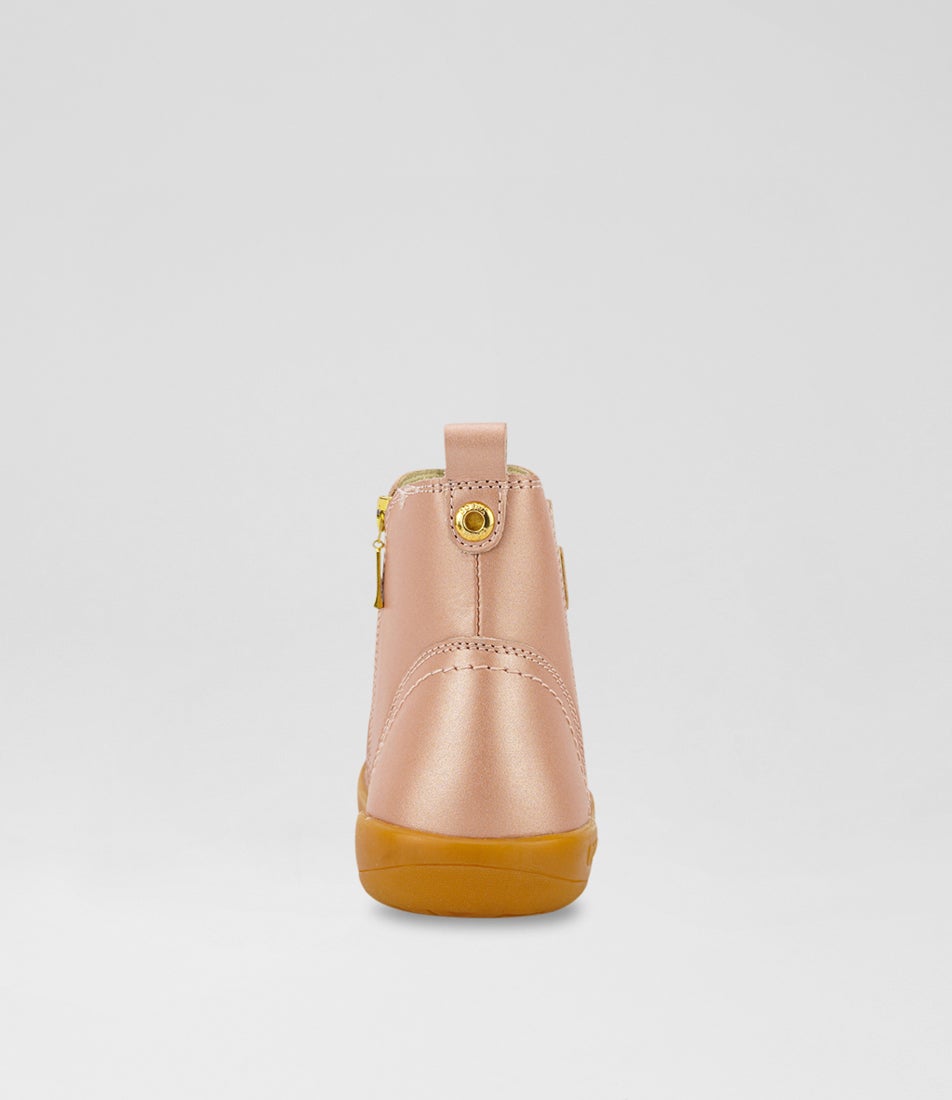 bobux Kp Jodhpur Junior Rose Gold Leather Chelsea Boots