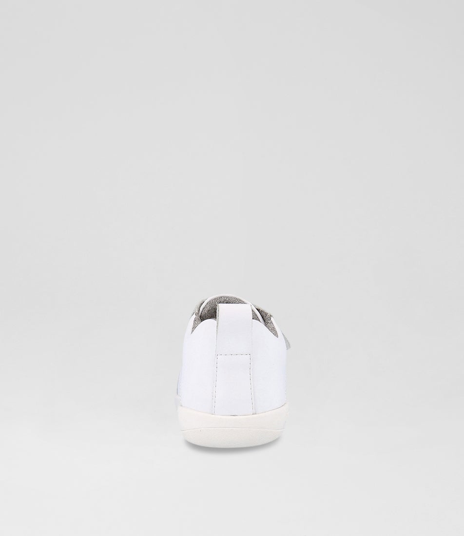 Bobux Kp Pace Junior Optical White Leather Sneakers