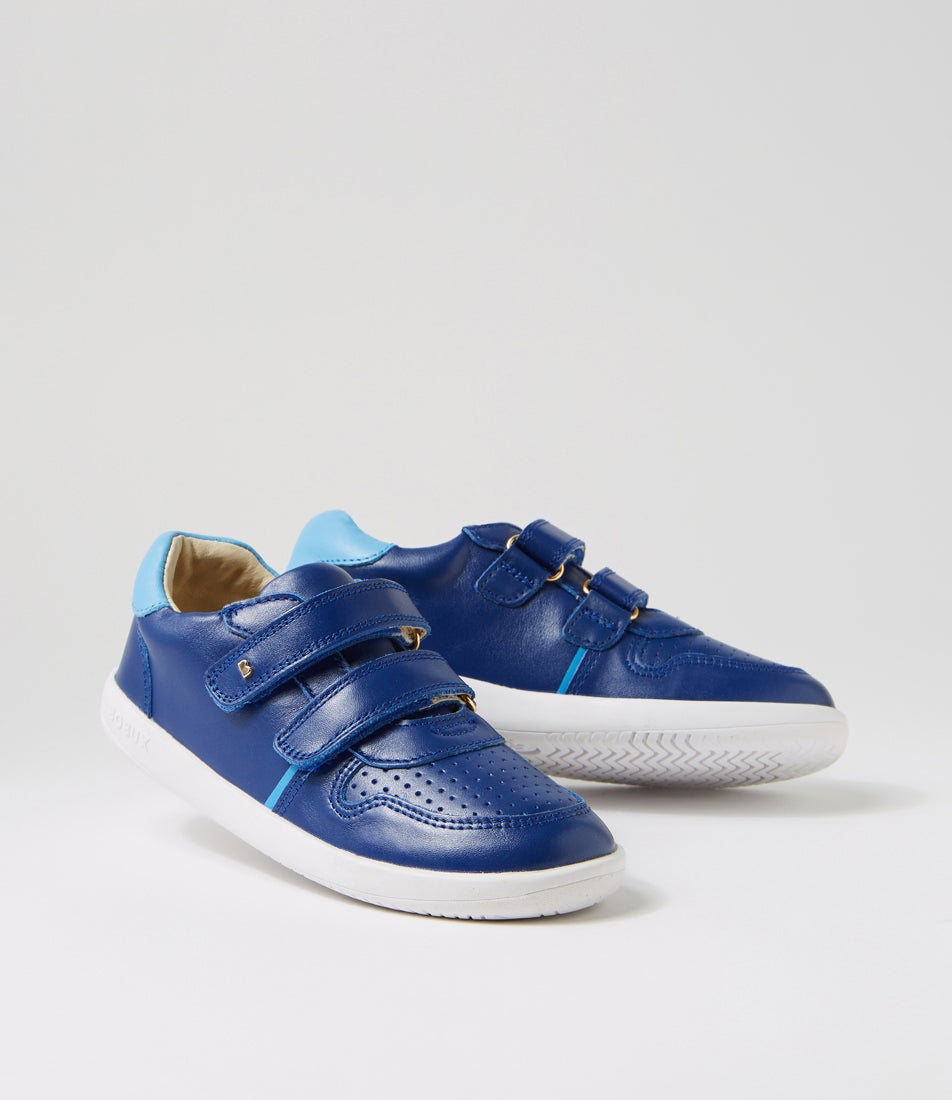 Bobux Kp Riley Junior Blueberry Powder Blue Leather Sneakers