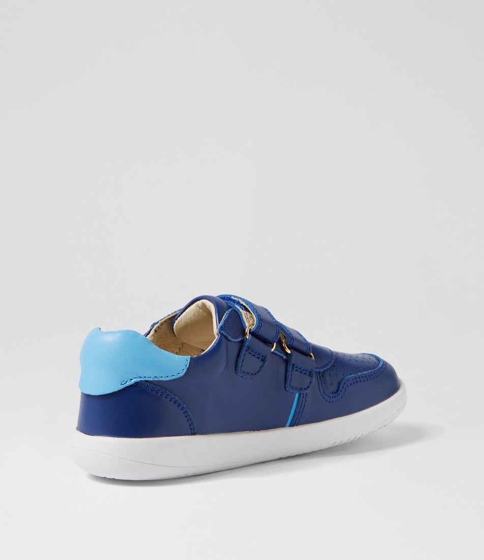 Bobux Kp Riley Junior Blueberry Powder Blue Leather Sneakers