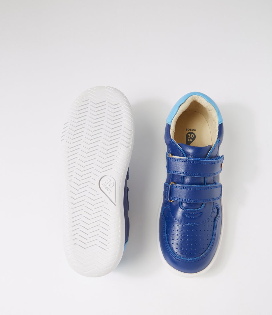 Bobux Kp Riley Junior Blueberry Powder Blue Leather Sneakers