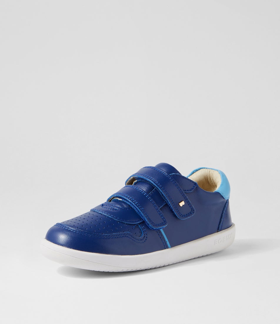 bobux Kp Riley Junior Blueberry Powder Blue Leather Sneakers