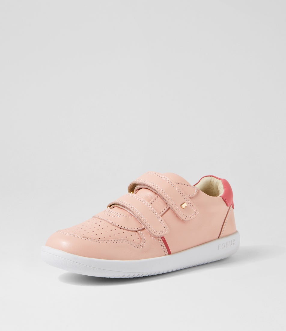 Bobux Kp Riley Junior Seashell Guava Leather Sneakers